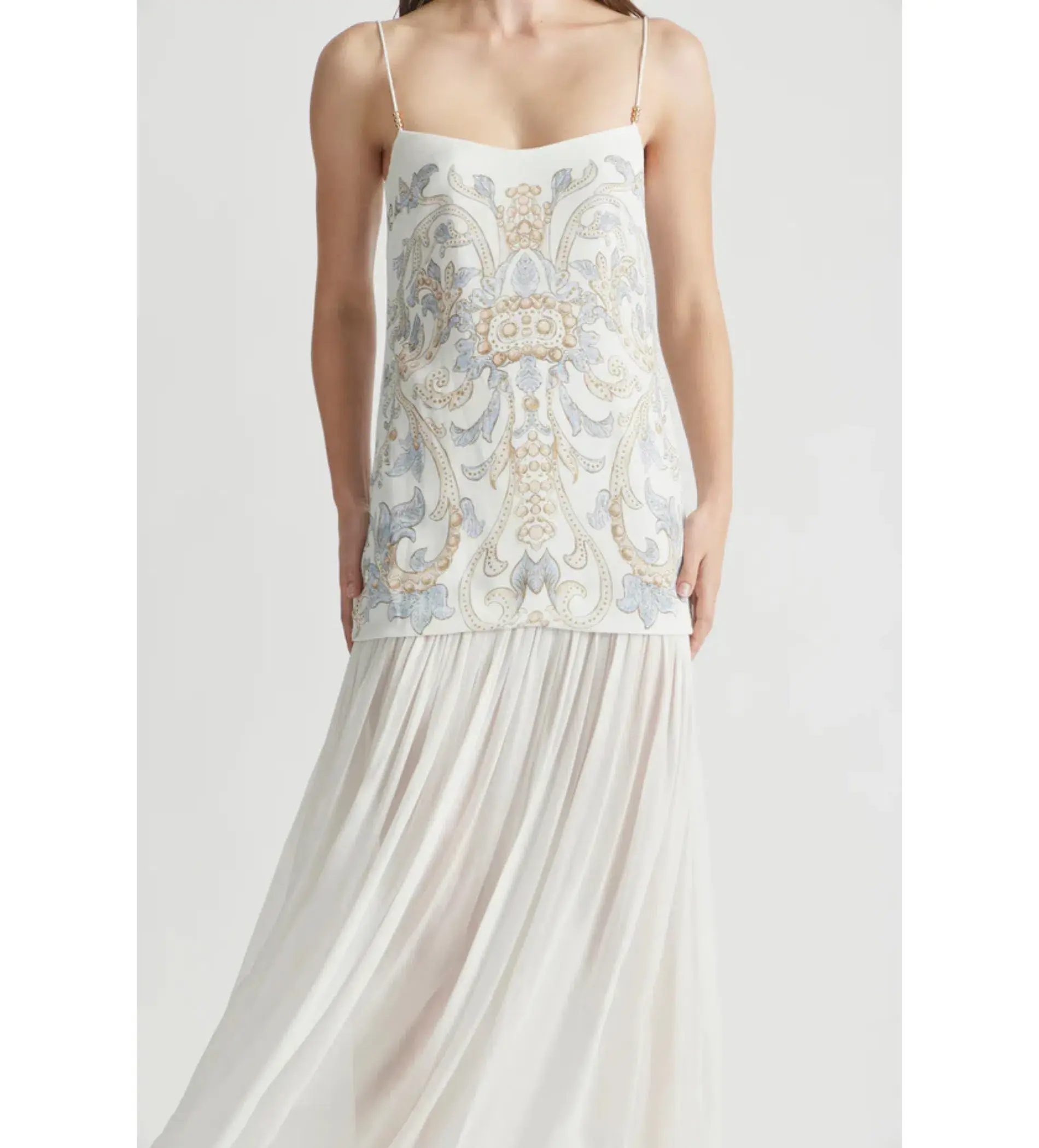 Antipodean Bitter Sweet Dropped Waist Gown Antique White Size AU 10 - Image 3