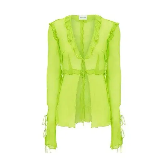 Rat & Boa Kaia Blouse Top Lime Green Size 8/S - Image 3
