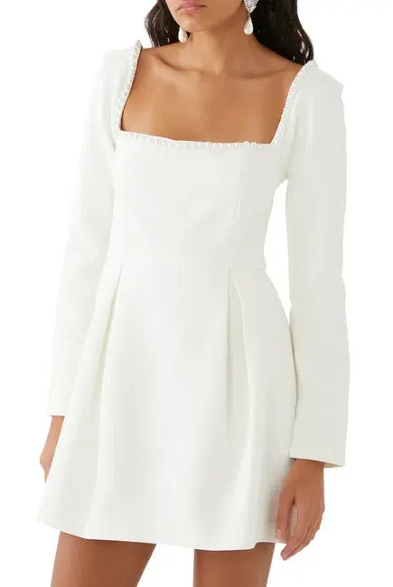 Odd Muse Pearl The Ultimate Dress Ivory White Size 10  for rent on The Volte - main image