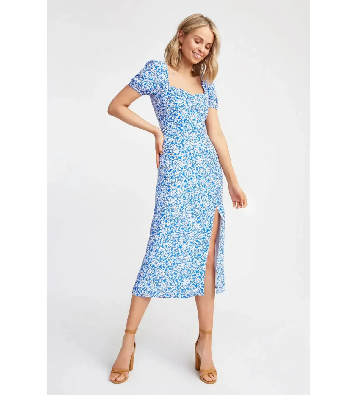 Kookai Iris Midi Dress Print Size 8 - Image 1