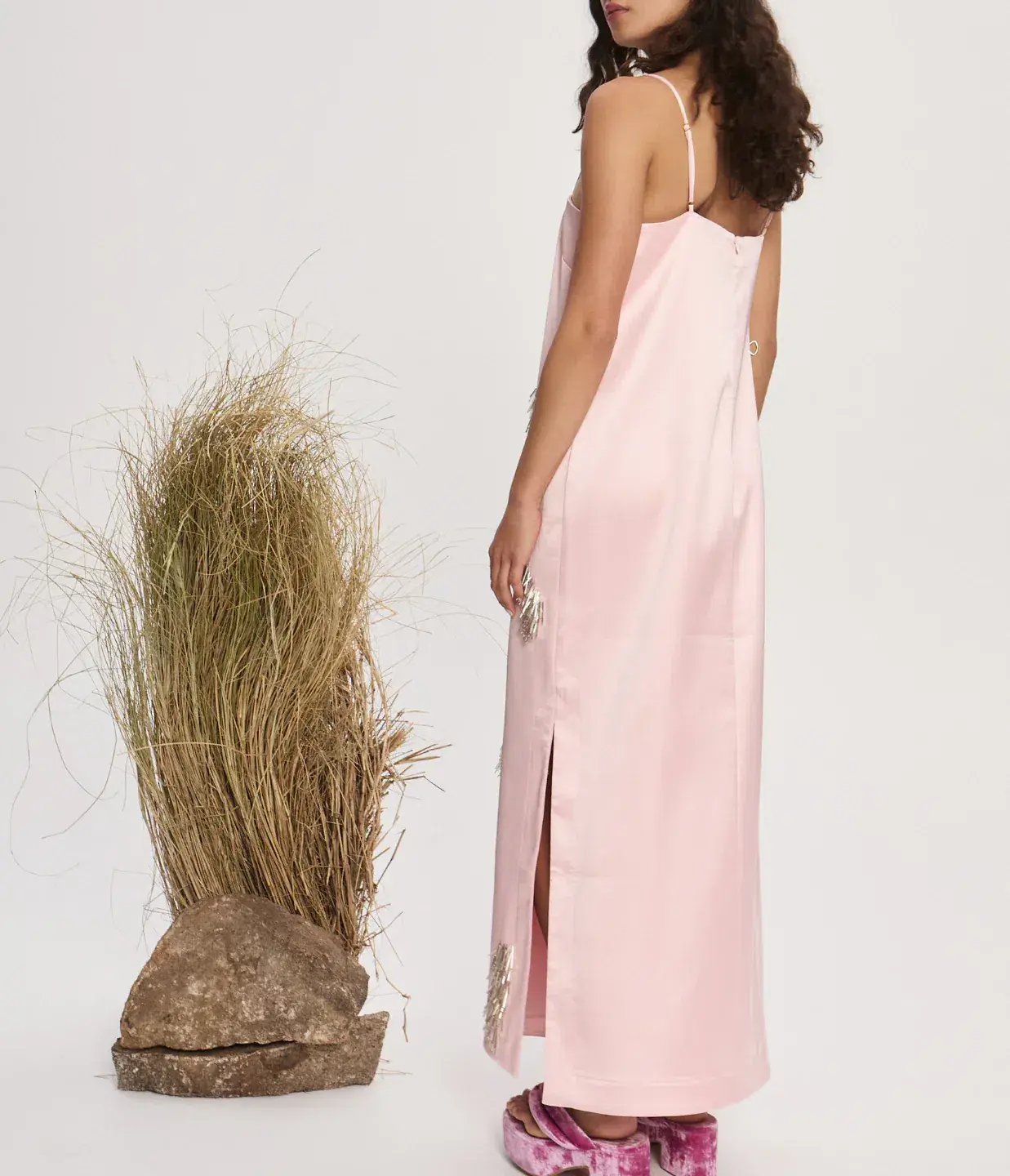 Alemais Cindy Embellished Slip Dress Pink Size 10  - Image 2