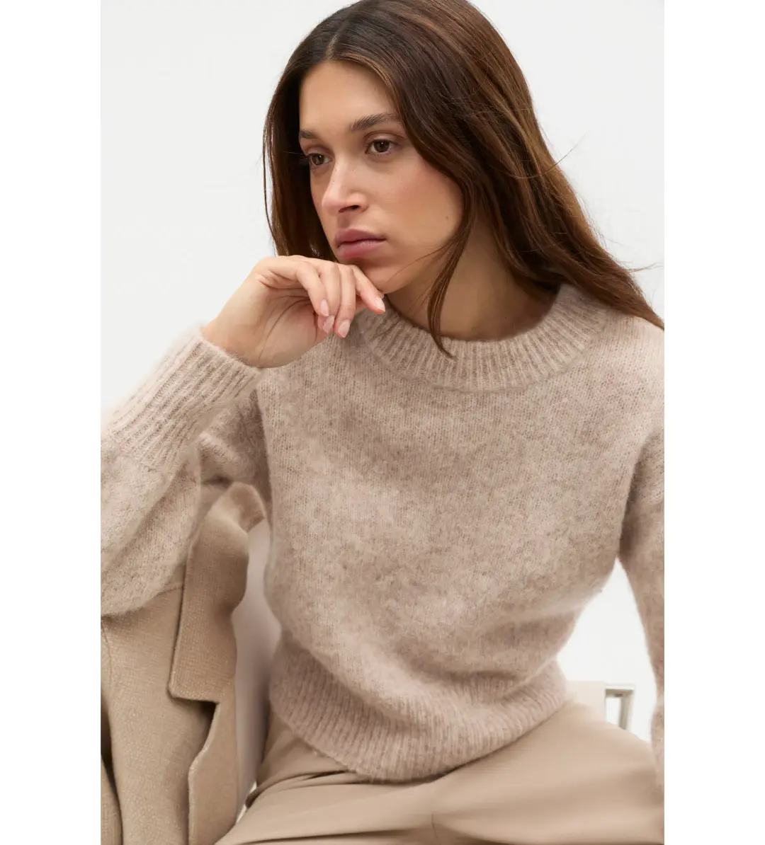 Seed Heritage Lofty Crew Neck Knit Cookie Marle Size XXL /AU 16  for rent on The Volte - main image