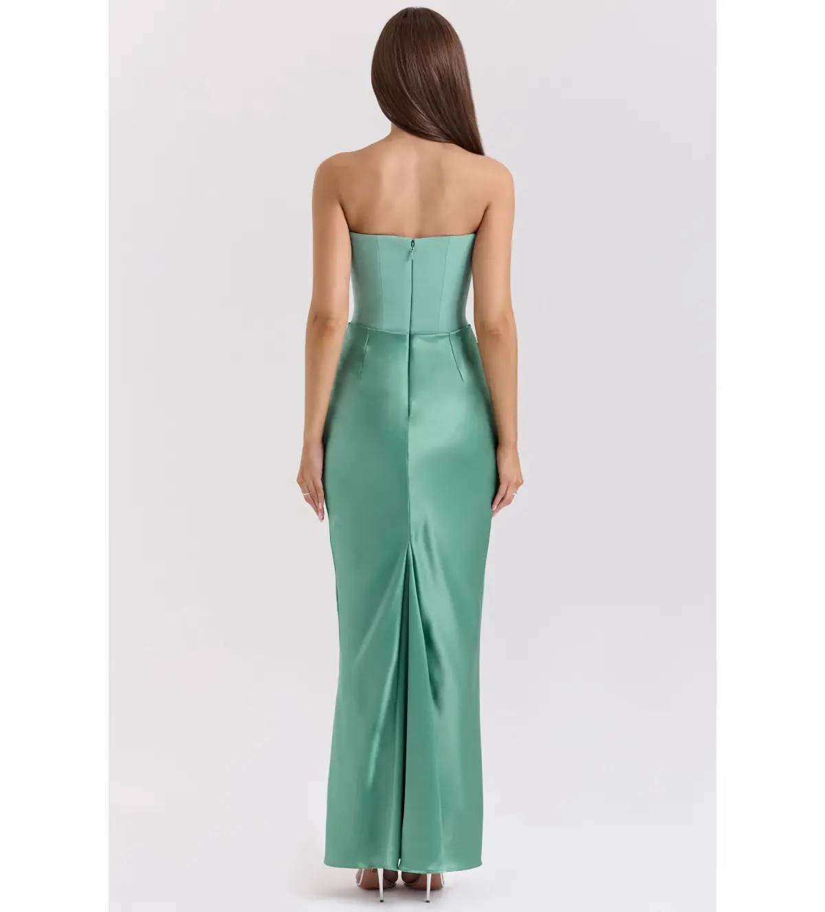 House of CB Persephone Corset Maxi Dress in Jade Green Size AU 8 - Image 7