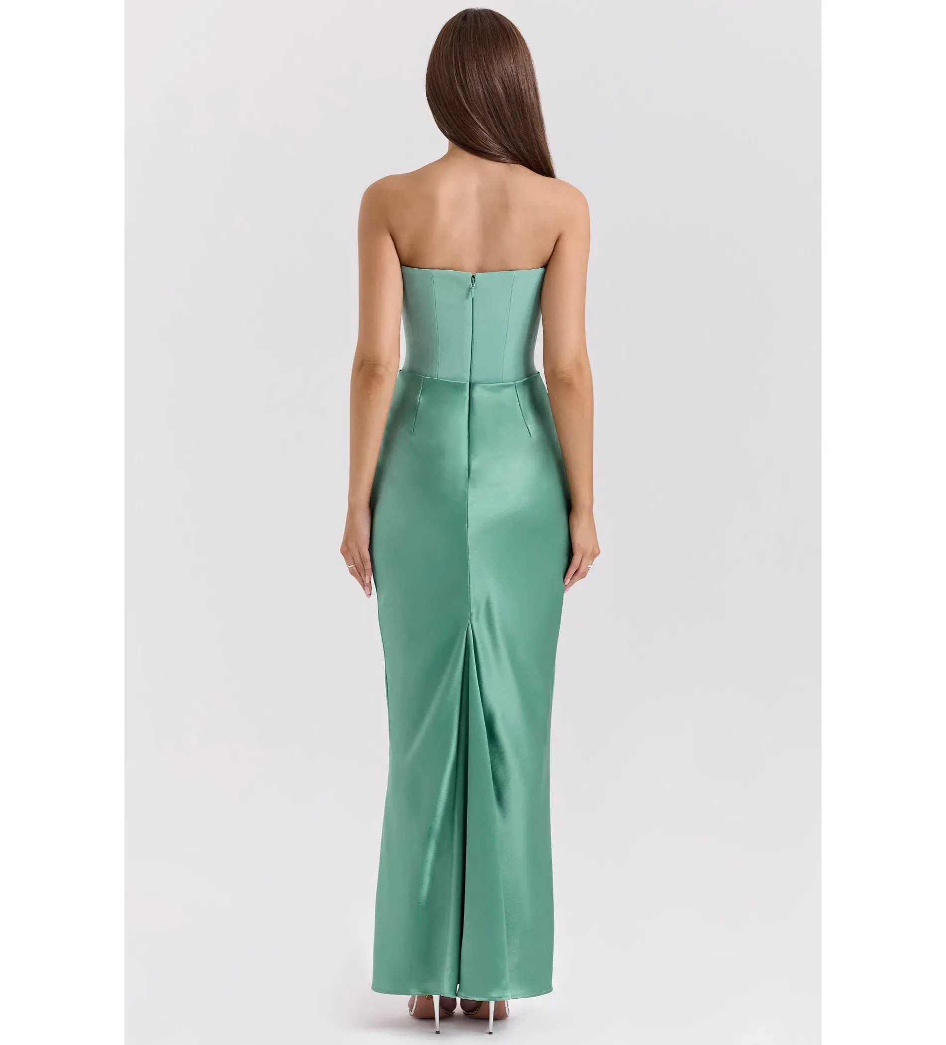 House of CB Persephone Corset Maxi Dress in Jade Green Size AU 8 - Image 7