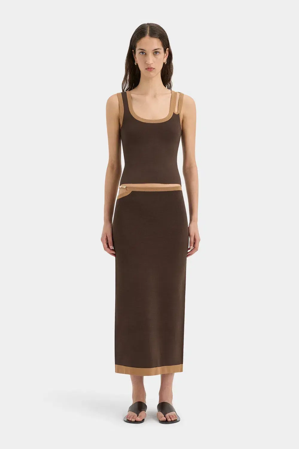 Sir The Label Salvador Tank and Midi Set Biscotti Size S / Size AU 6 - Image 1