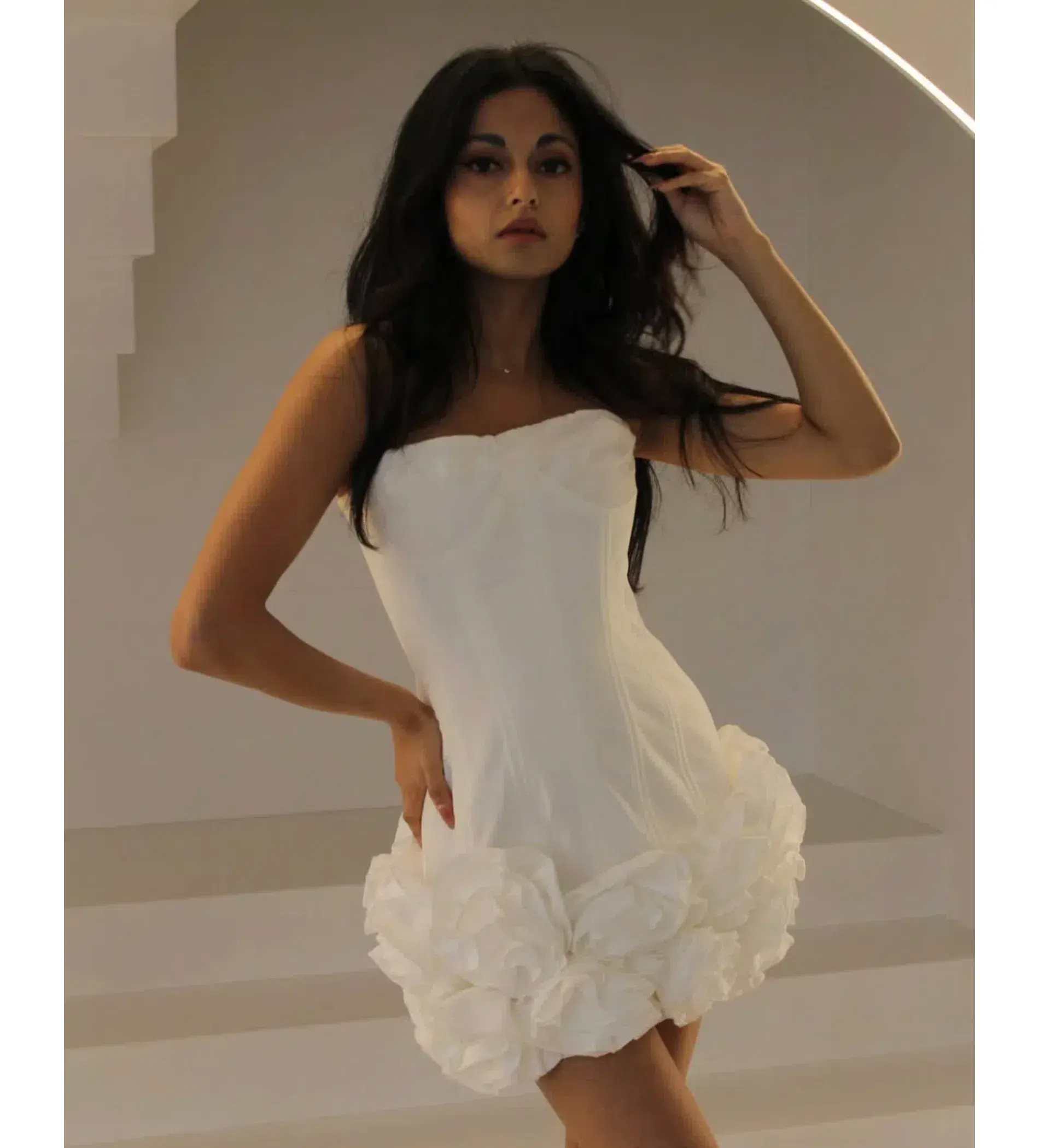 Dream It Wear It Corset Bodice with Bubble Mini Skirt White Size 6 - Image 1