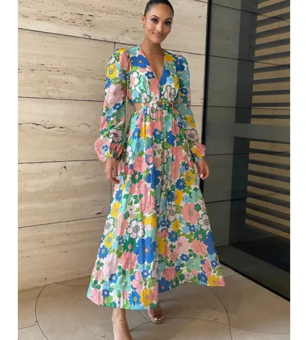 Sheike Free Spirit Maxi Dress Multi Floral Size AU 12 - Image 2