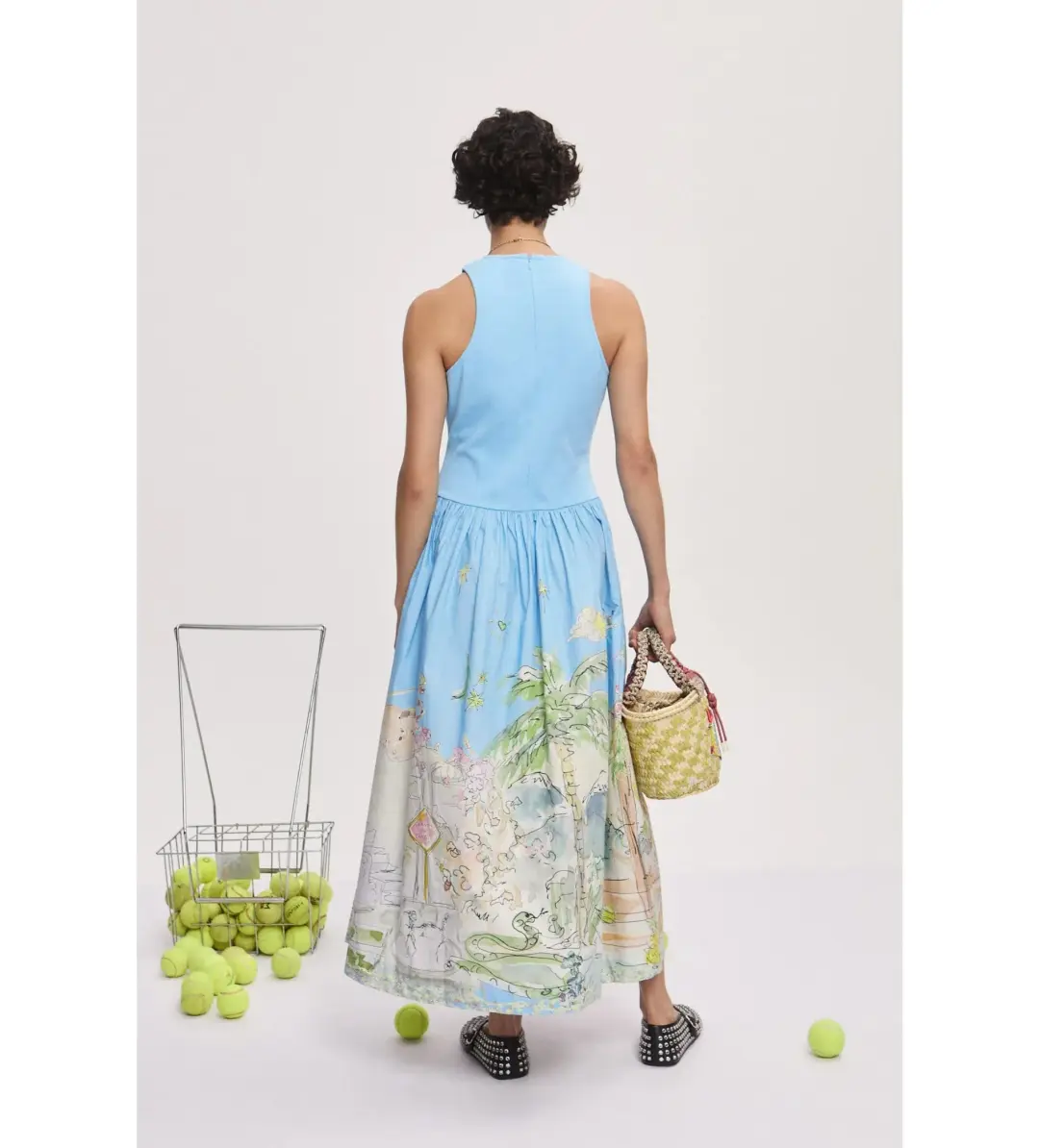 Alemais Anouk Tank Midi Dress Print Size AU  8 for rent on The Volte - main image