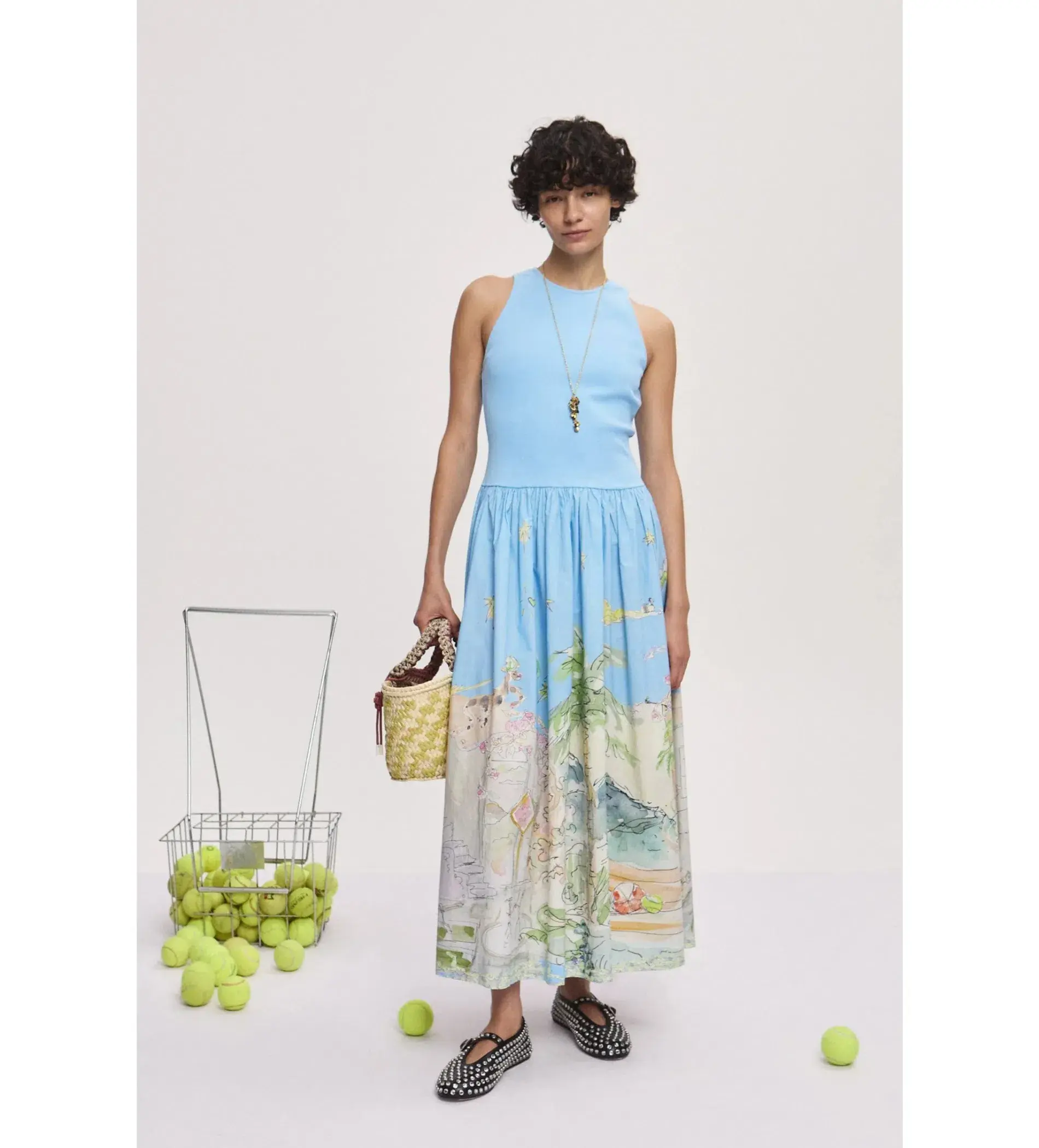 Alemais Anouk Tank Midi Dress Print Size AU  8 - Image 1