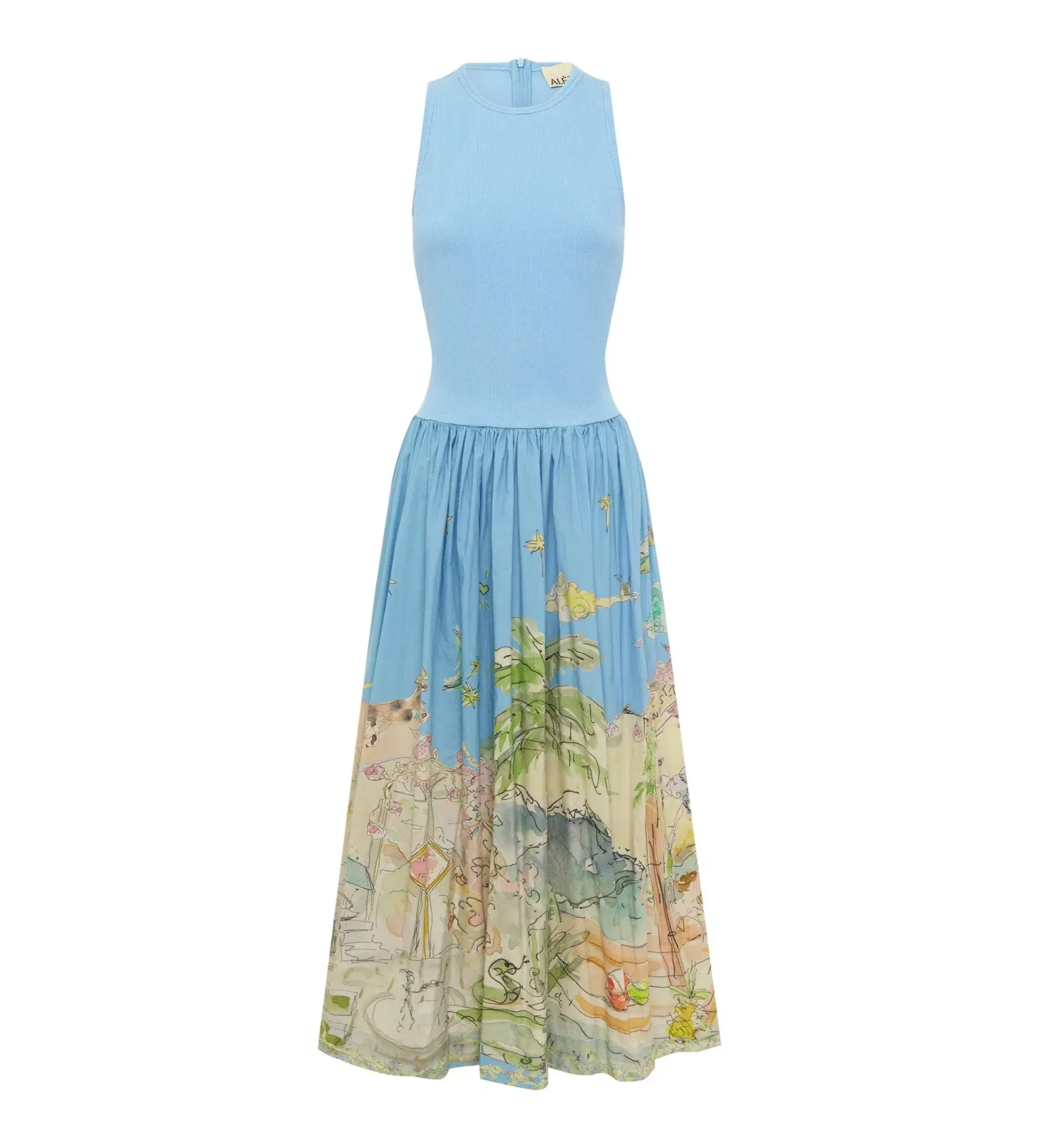 Alemais Anouk Tank Midi Dress Print Size AU  8 - Image 6