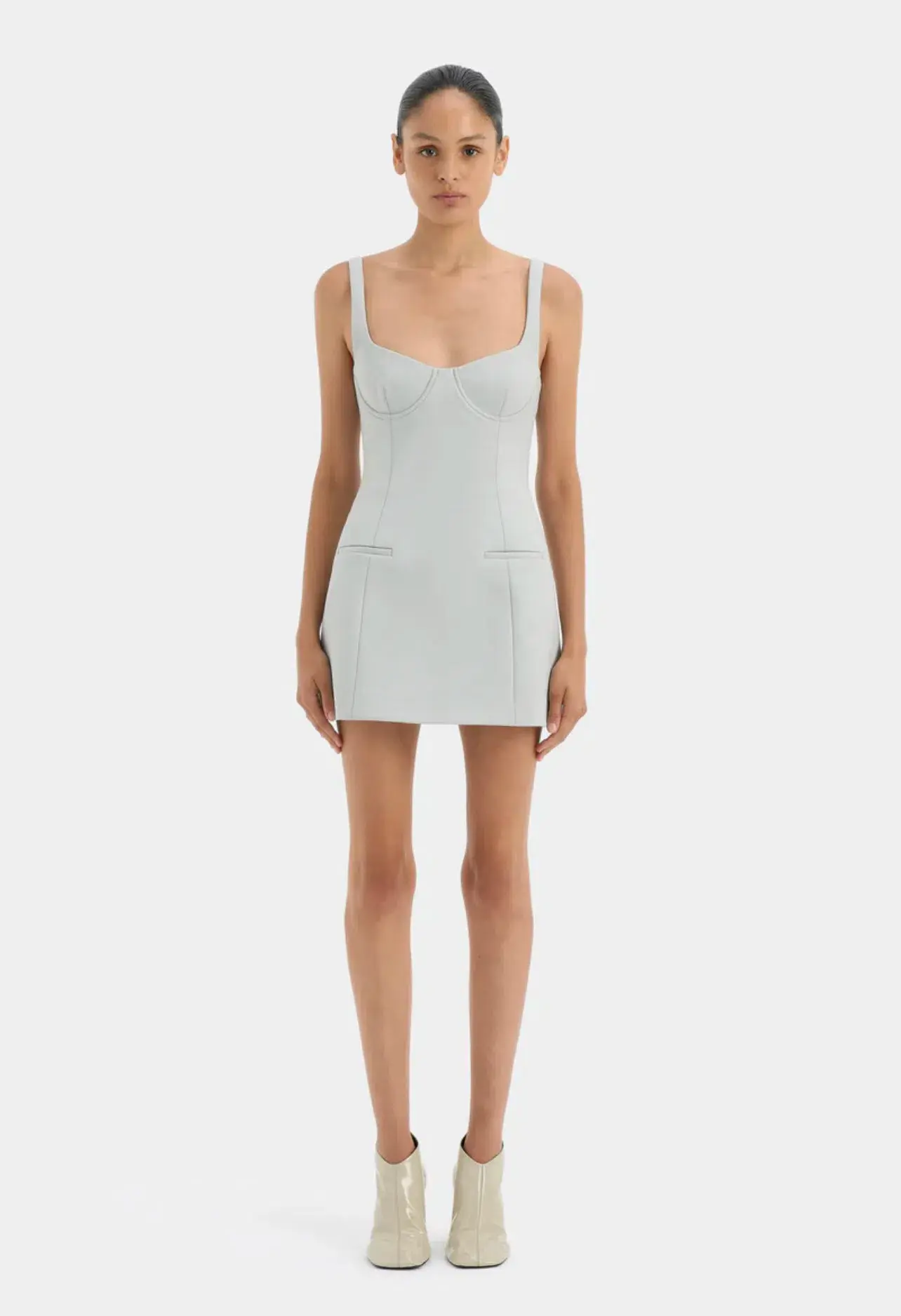 Sir the Label Sandrine Balconette Mini Dress Ice Blue Size AU 8 - Image 1