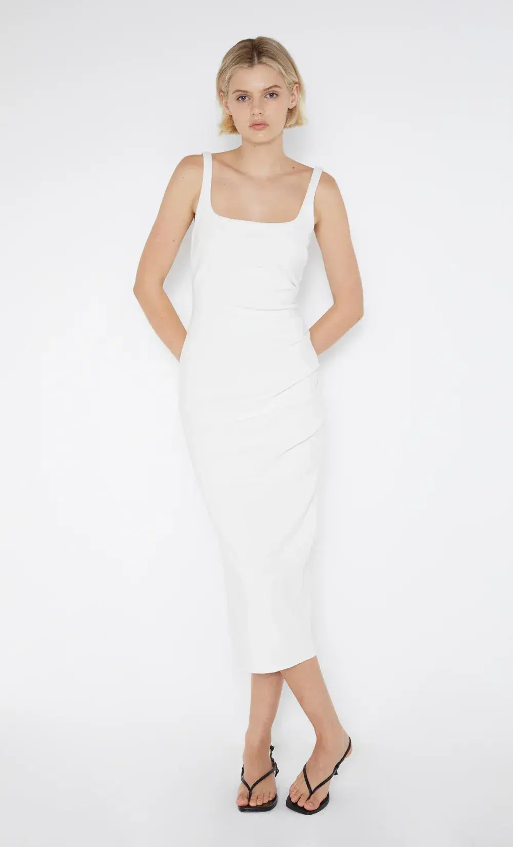 Bec & Bridge - Be Mine Square Neck Dress in  Ivory Size AU 8 - Image 1