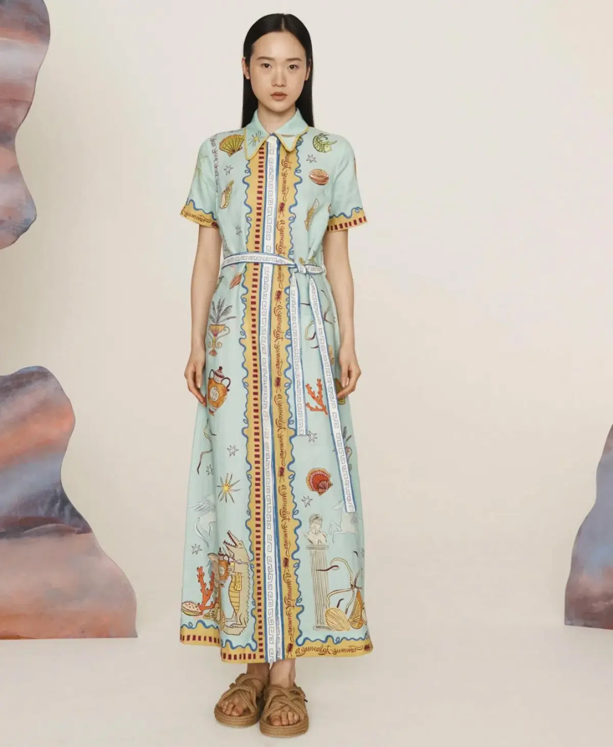 Alemais Surrealist Summer Shirtdress Size 16 - Image 1