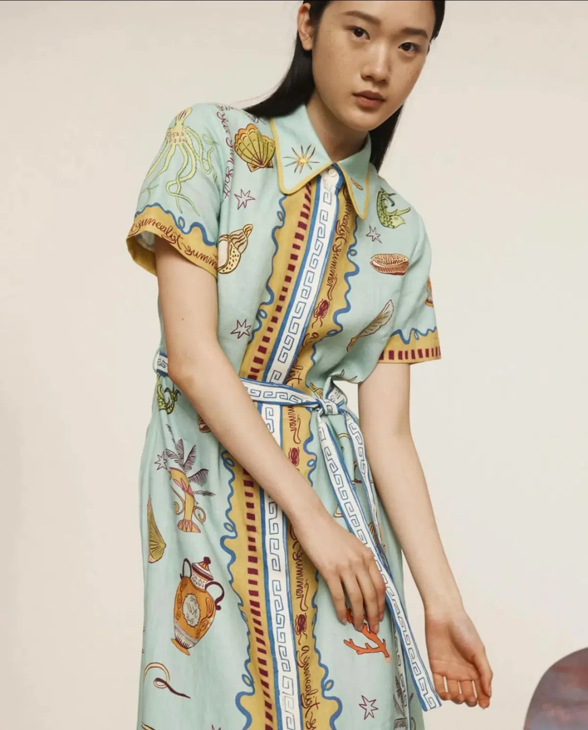 Alemais Surrealist Summer Shirtdress Size 16 - Image 4