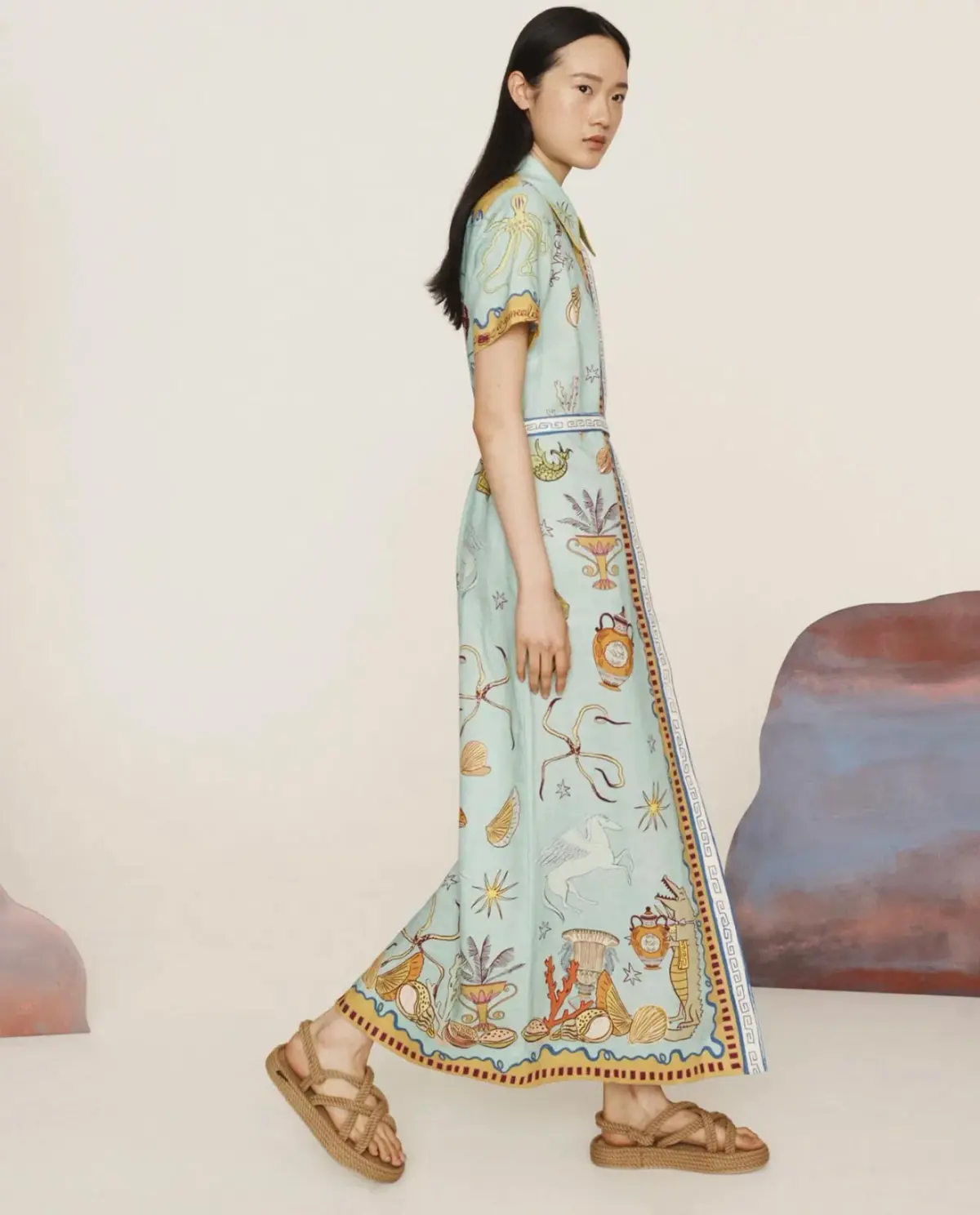 Alemais Surrealist Summer Shirtdress Size 16 - Image 2