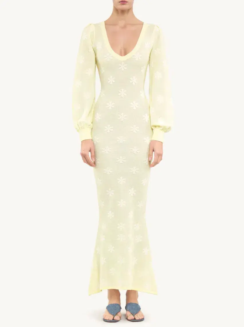 Asta Resort Lorena Dress Butter Creme Size AU 6 for rent on The Volte - main image