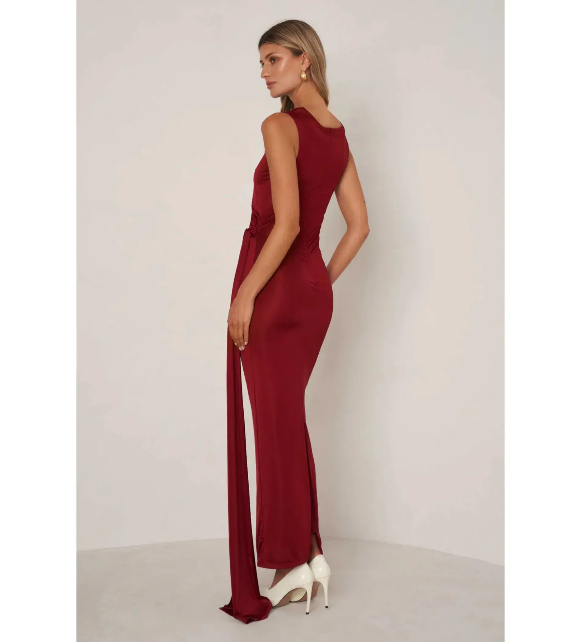 Elle zeitoune natalia wine dress Size AU 10 - Image 3