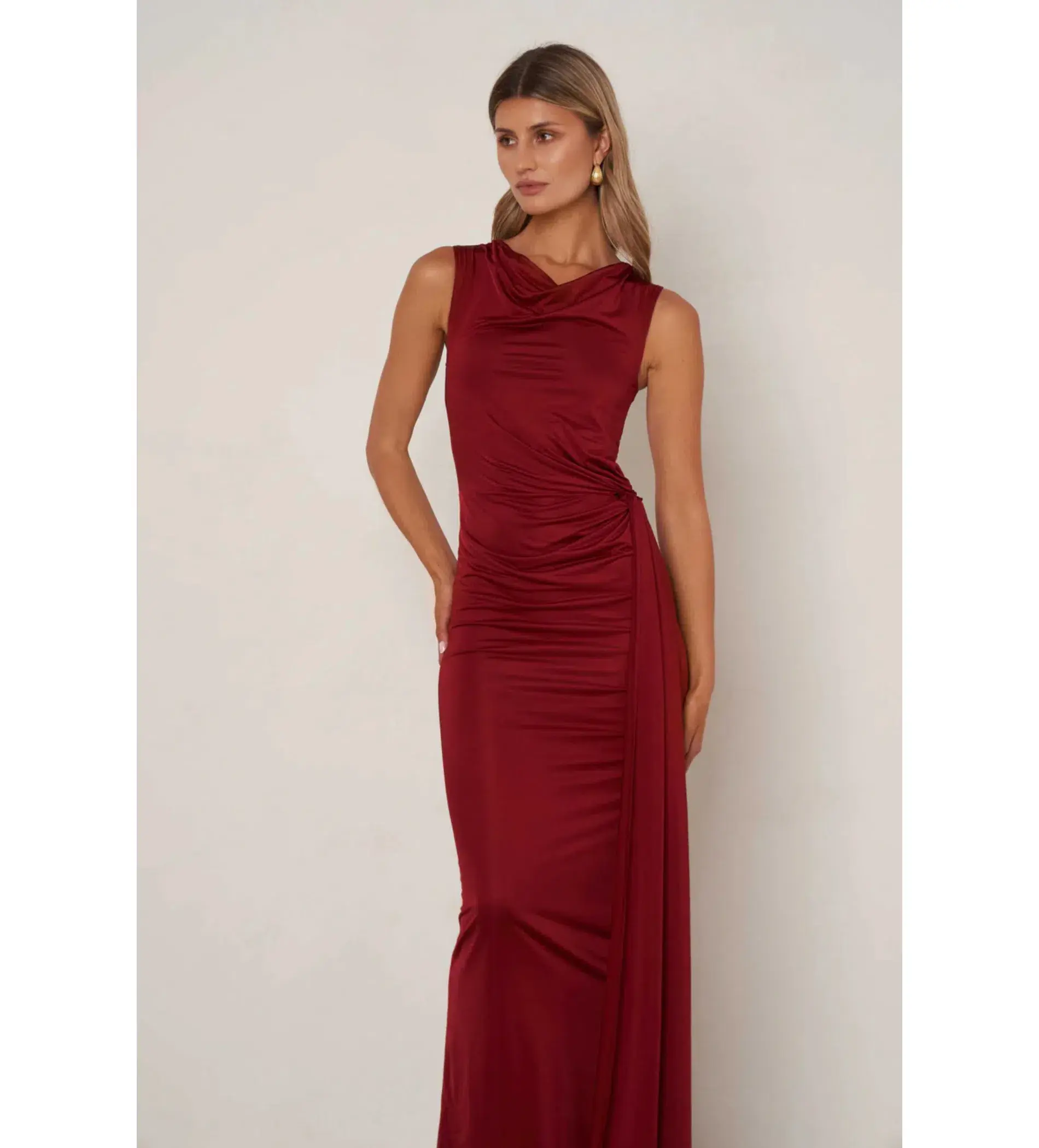 Elle zeitoune natalia wine dress Size AU 10 - Image 2