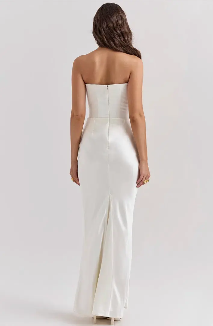 House Of CB Persephone Dress Maxi White Size AU 6 - Image 3