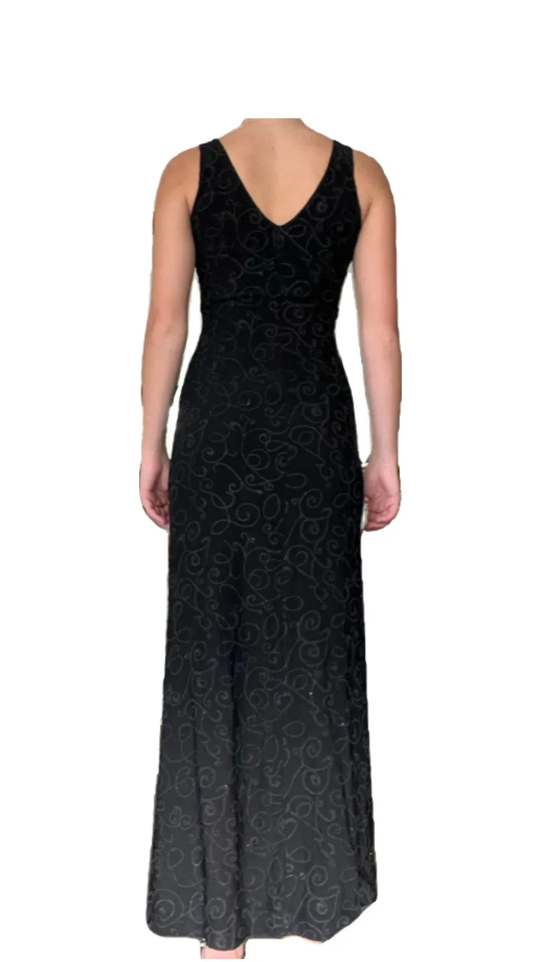 Vintage Black Beaded Gown Size AU 10 - Image 5