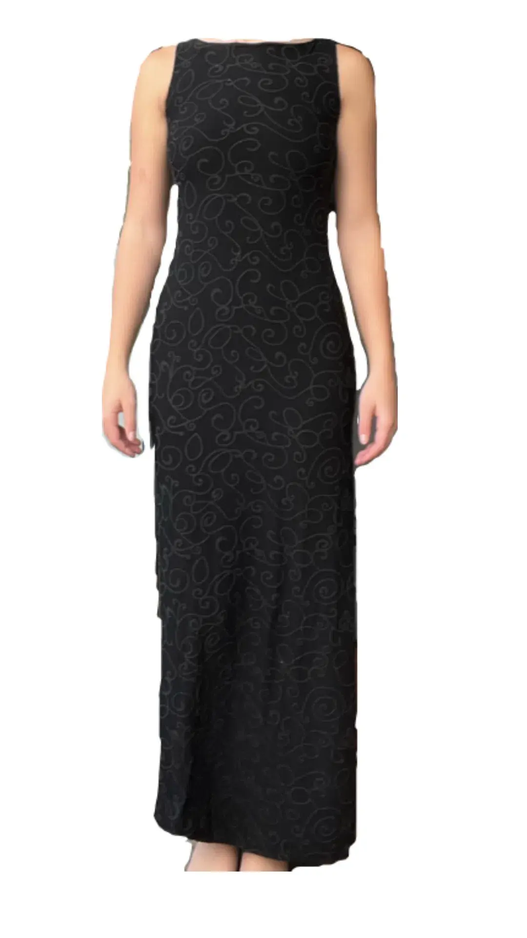 Vintage Black Beaded Gown Size AU 10 - Image 2