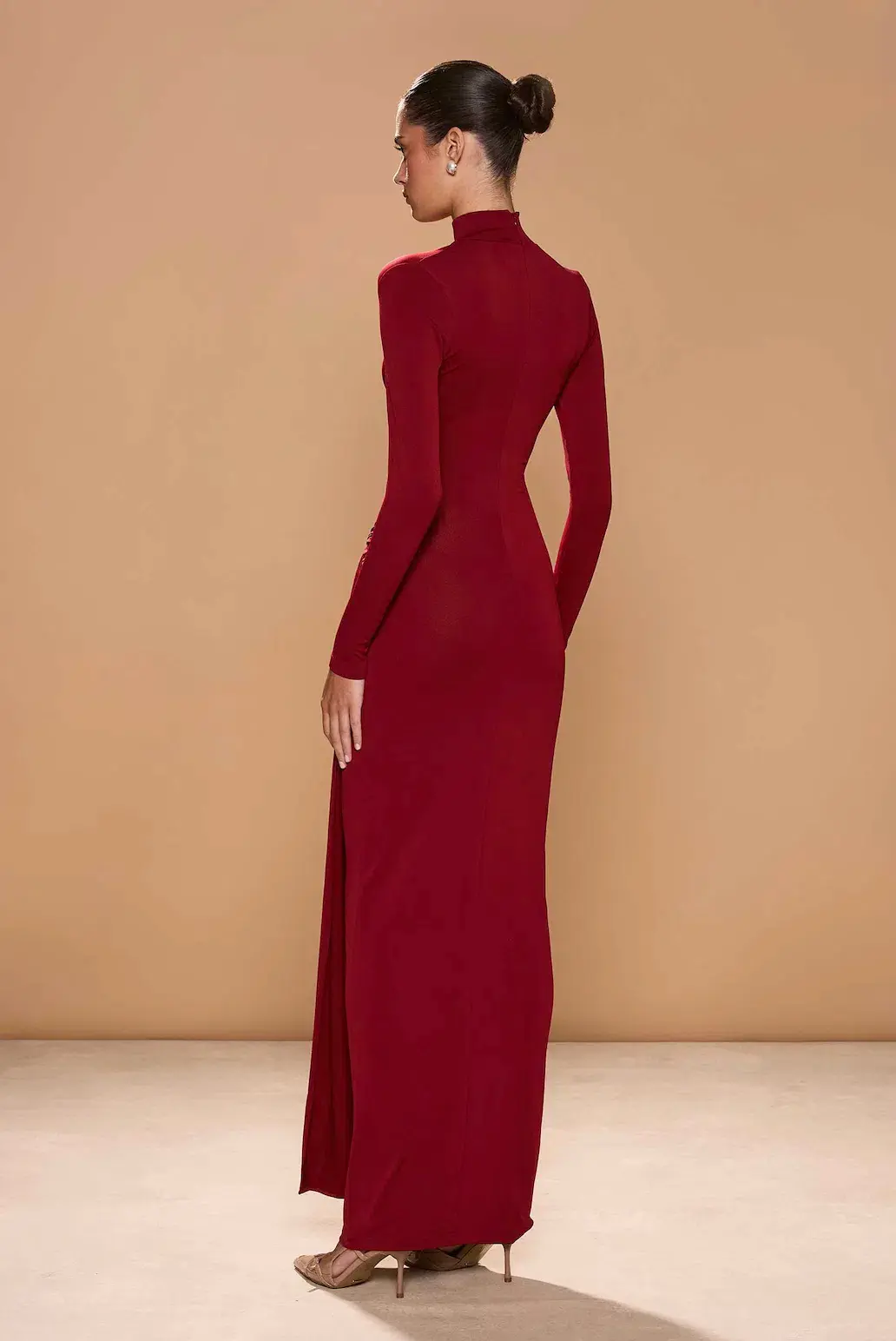 Sonya Moda Aurelia Midi Dress in Burgundy Size 6 - Image 2