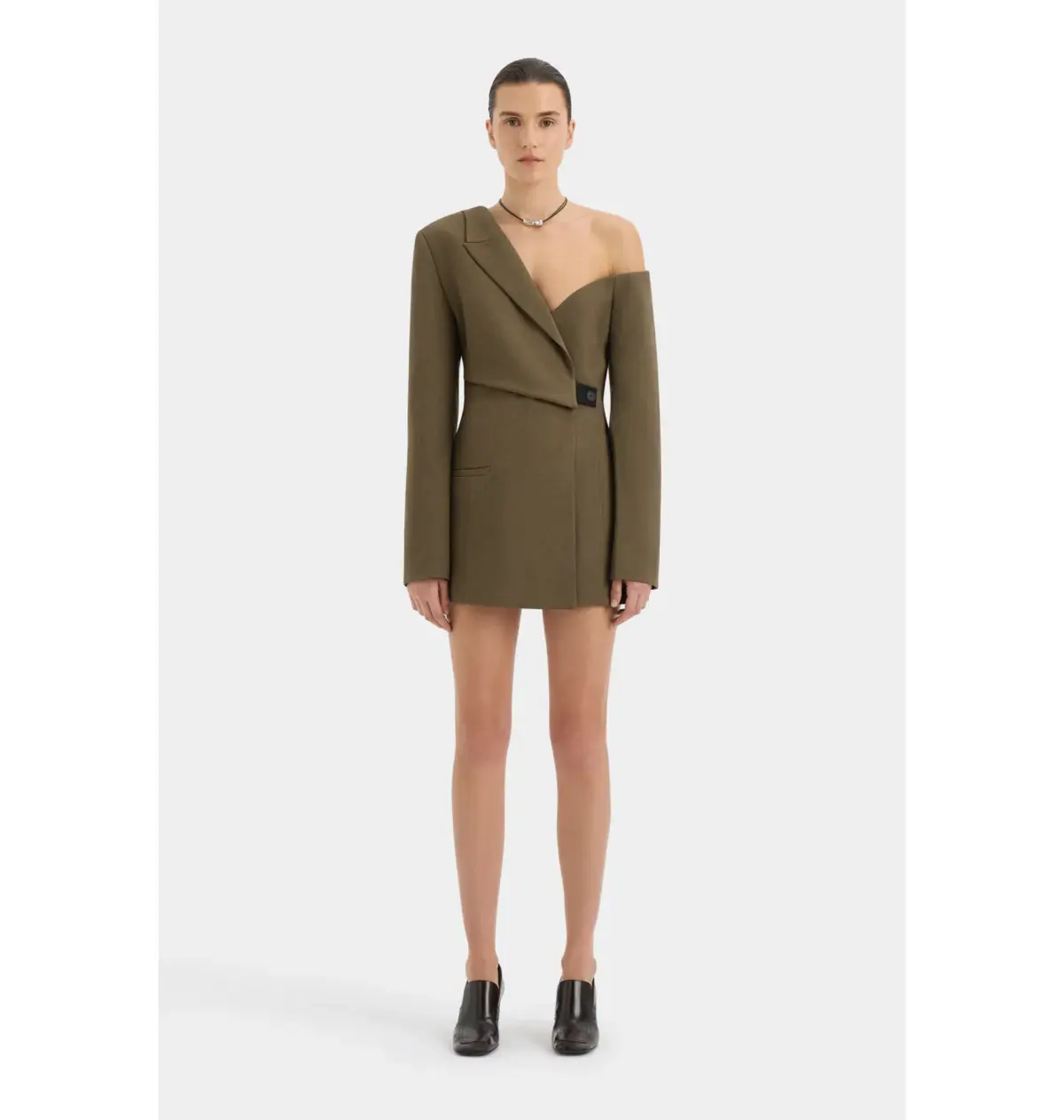 Sir the Label Sartoria Mini Dress in Chocolate Marle Size 0 AU 6  - Image 1