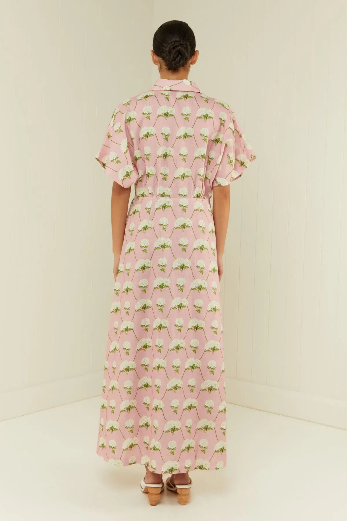Palm Noosa Jasmine Midi Dress Diamond Hydrangea Size 12 - Image 3