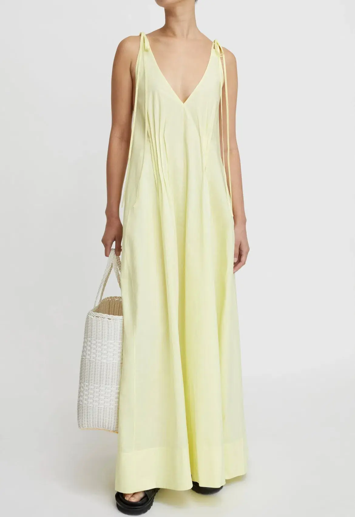 Lee Mathews Andy Maxi Dress Lemon Yellow Size 14 - Image 3
