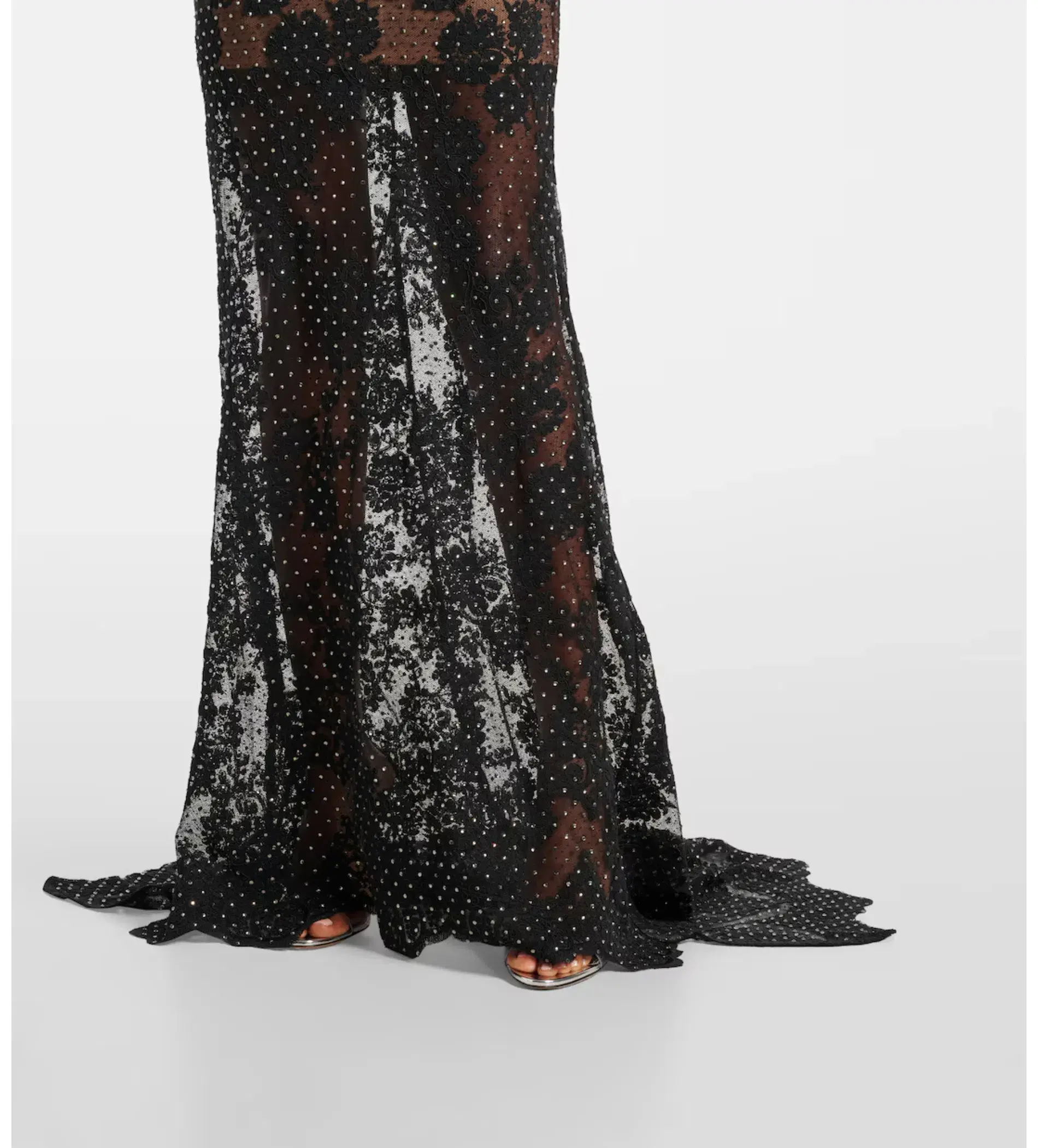 Self Portrait Rhinestone Embellished Sheer Gown Size XXS/AU 4 - Image 3