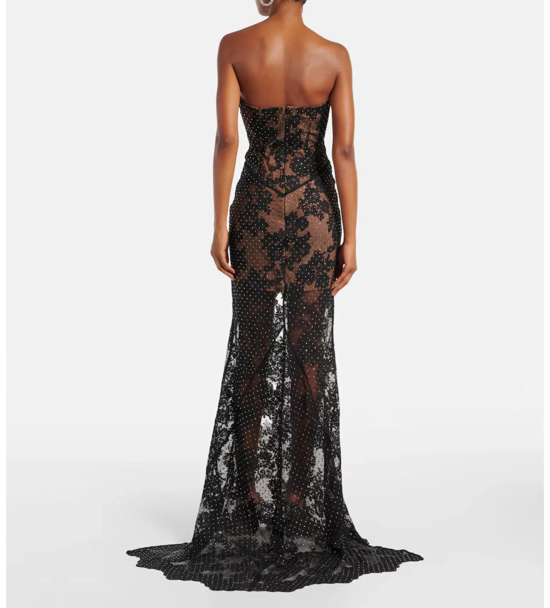 Self Portrait Rhinestone Embellished Sheer Gown Size XXS/AU 4 - Image 4