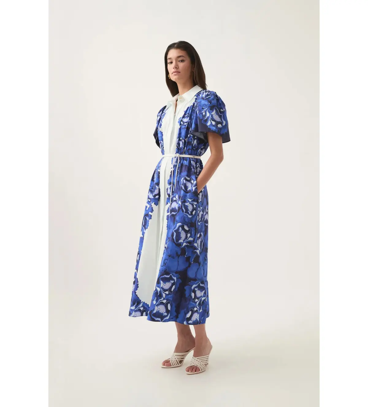 Aje Fernanda Midi Dress in Boldly Blooming Cobalt Size 6 - Image 2