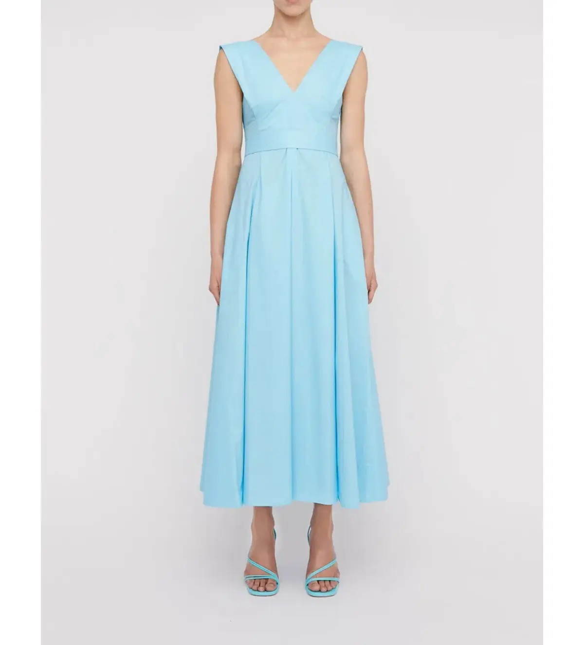 Scanlan Theodore Parachute Panelled Midi Dress in Sky Blue Size S / AU 8 - Image 1