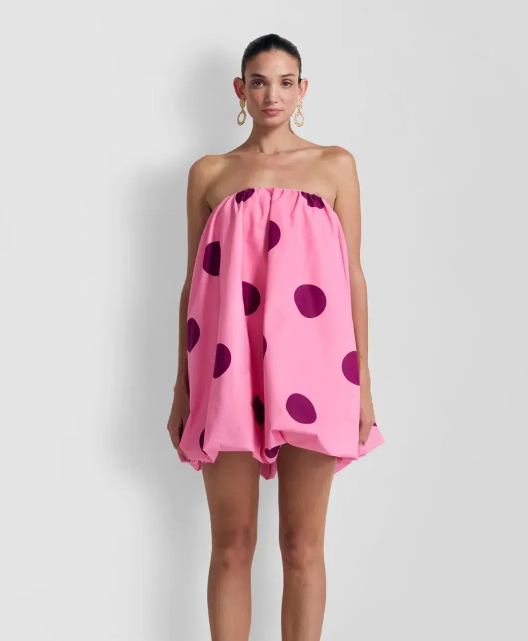 The Wolf Gang Gia Dress Mini Dress Pink Print Size 8 - Image 1
