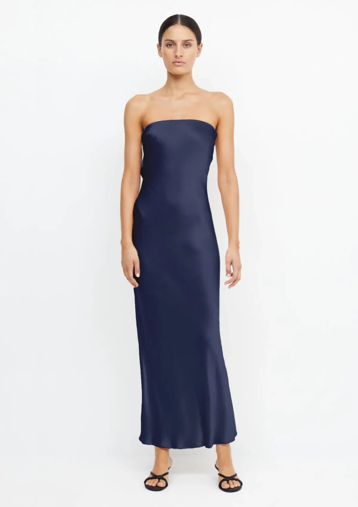 Bec & Bridge Moon Dance Strapless Midi Dress in Ink Size 10 - Image 1