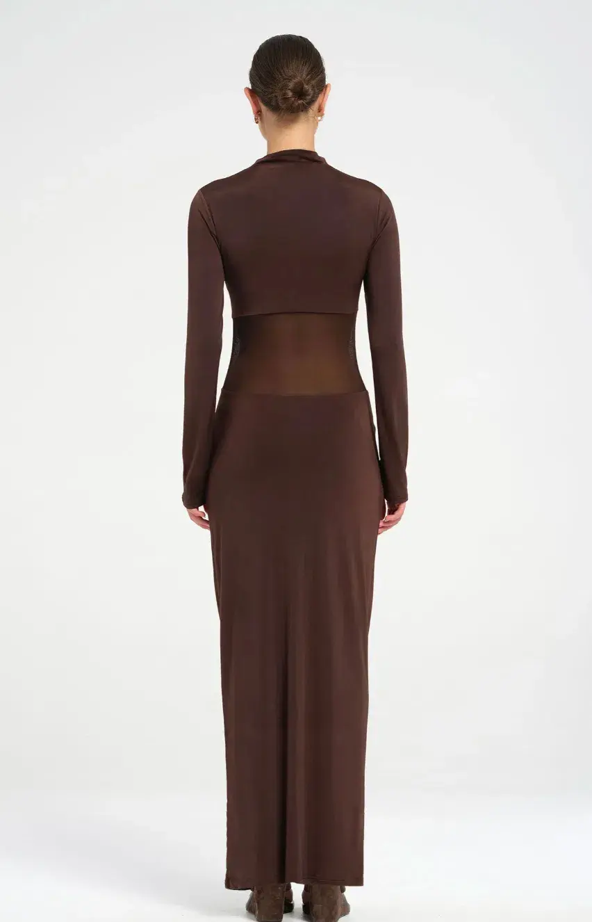 Benni Dora Maxi Dress	Chocolate Size 6  - Image 3
