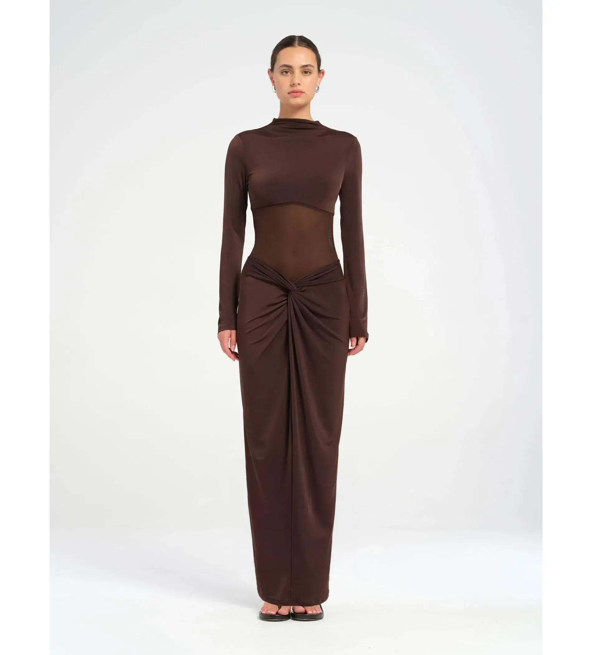 Benni Dora Maxi Dress in Brown Size AU 8 - Image 1