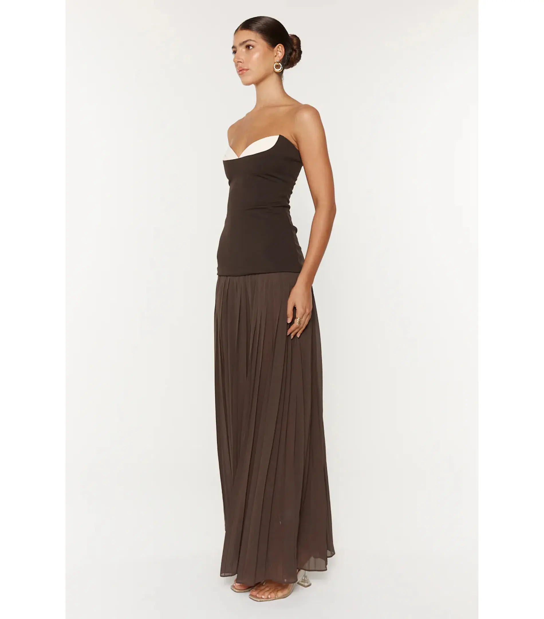 She Is Olla Nicolette Dress in Espresso XS / AU 6 - Image 2
