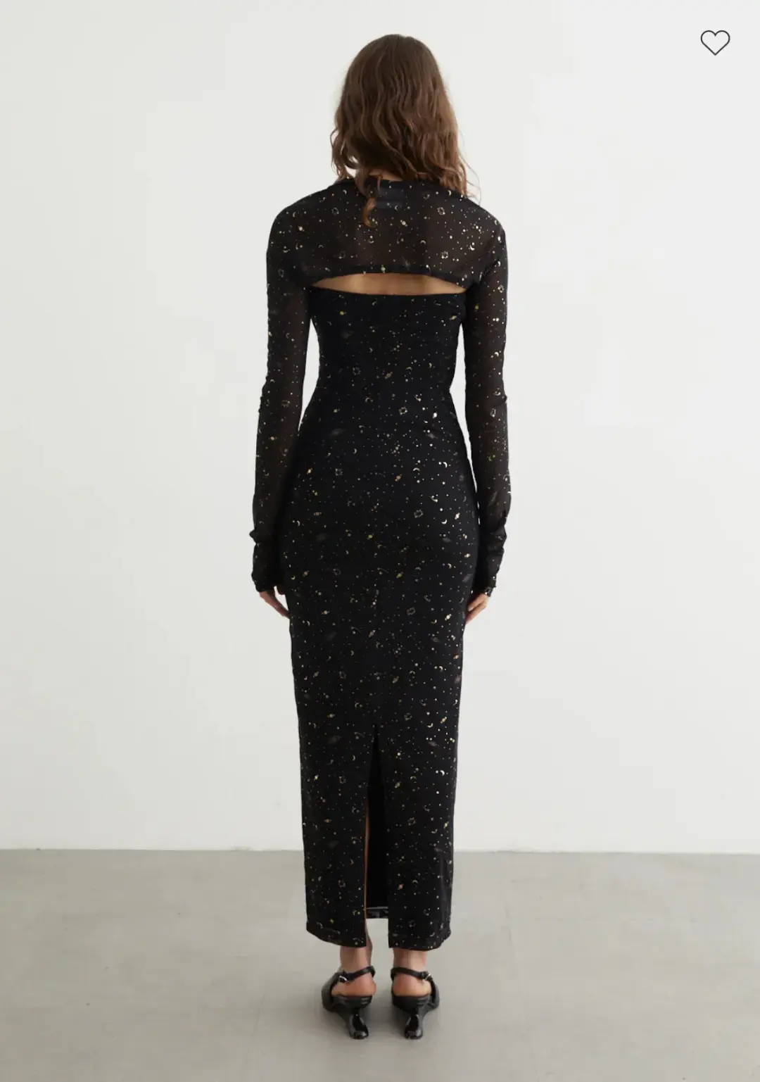 Paris Georgia Galaxy Maxi Dress Shrug Black Size AU 8 for rent on The Volte - main image