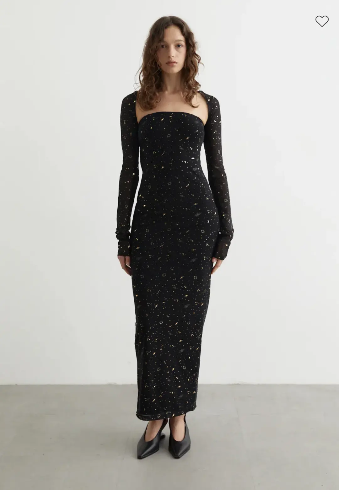 Paris Georgia Galaxy Maxi Dress Shrug Black Size AU 8 for rent on The Volte - main image