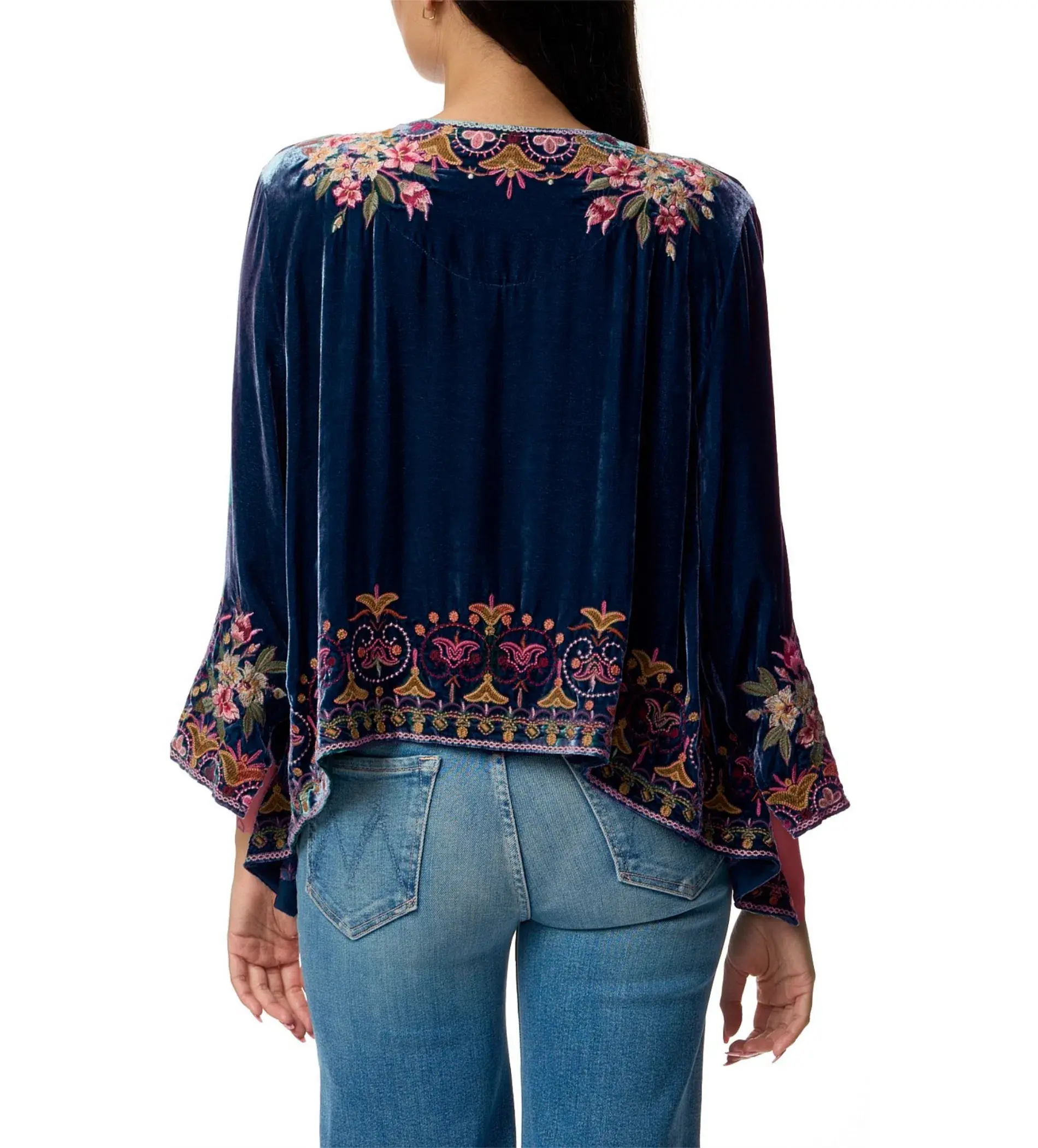 Johnny Was Joanna Velvet Bolero Size L/Au 12  - Image 2