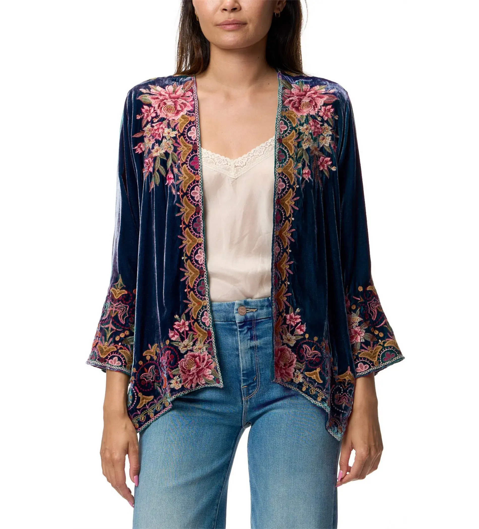 Johnny Was Joanna Velvet Bolero Size L/Au 12  - Image 3