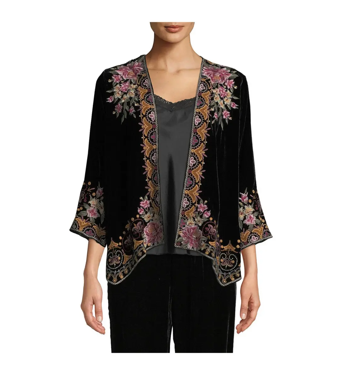 Johnny Was Joanna Velvet Bolero Size XL/AU 14  for rent on The Volte - main image