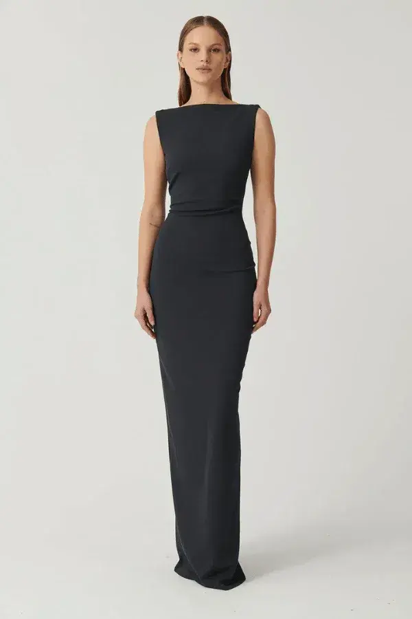 Effie Kats Verona Gown Black Size 12 - Image 1