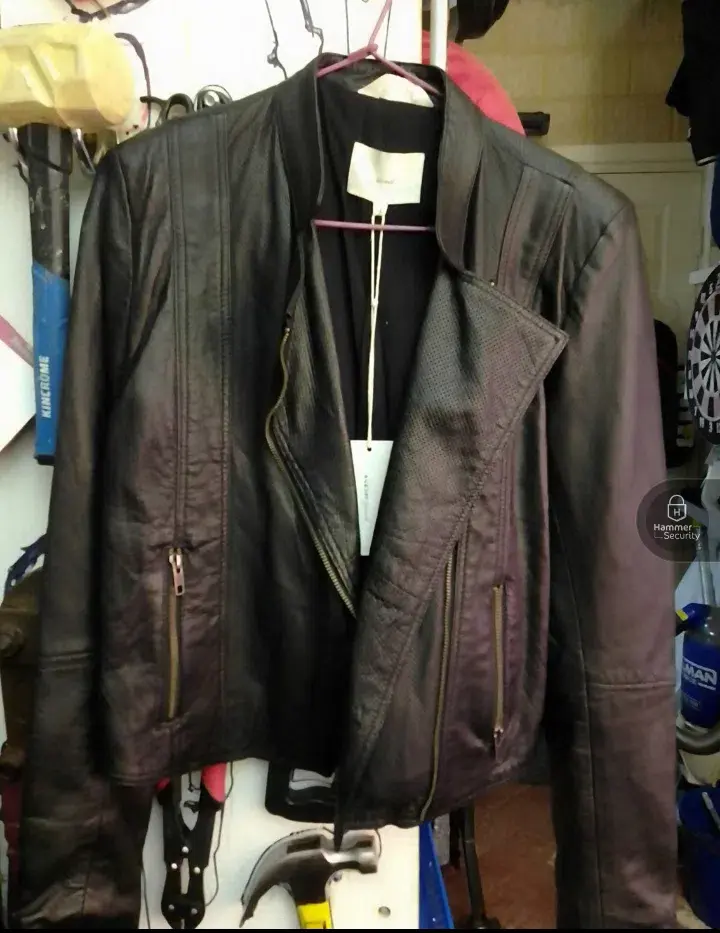 August Street The Leather Bandit in Black Size AU 8 - Image 1