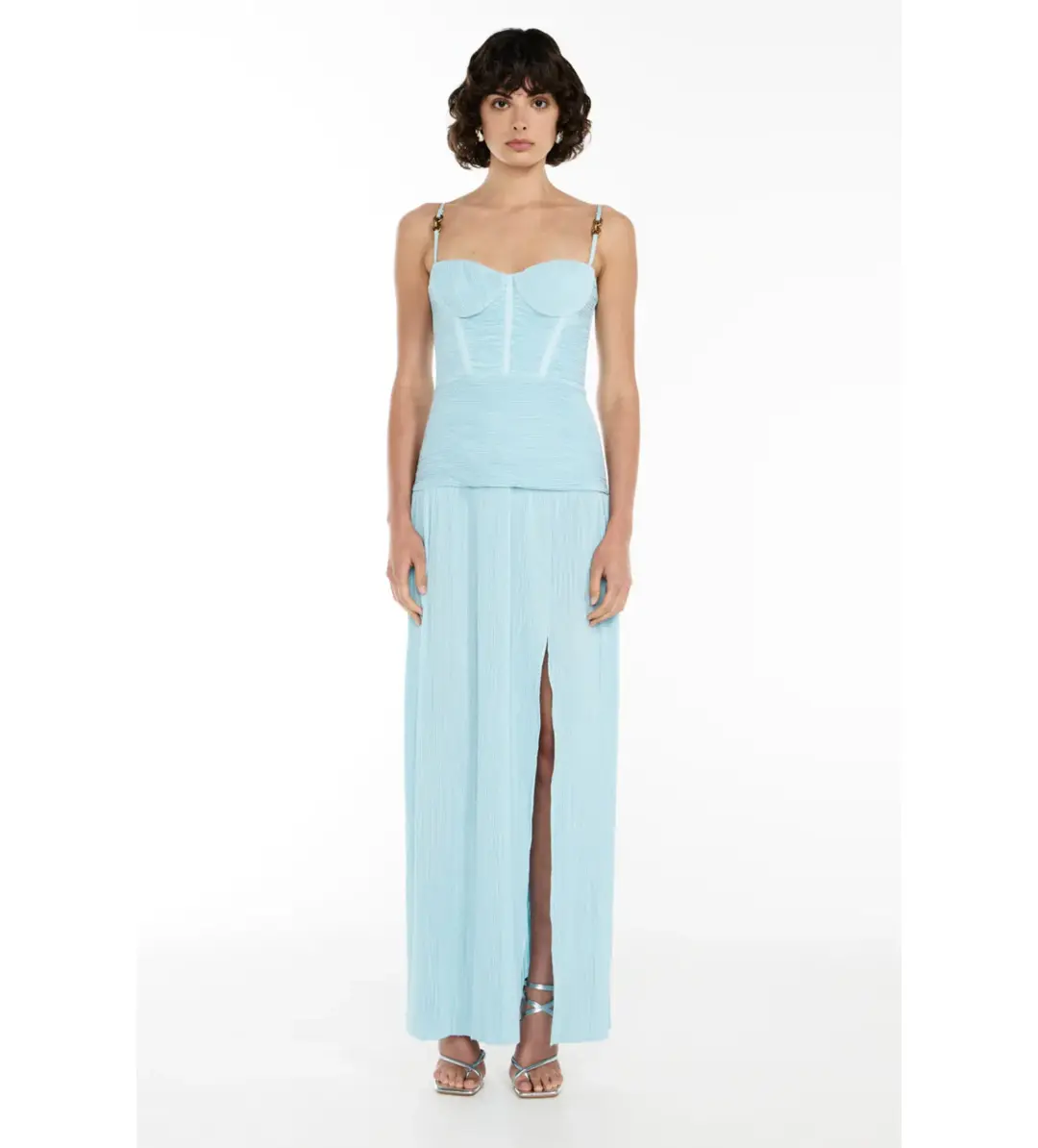 Manning Cartell  Double Time Pleat Dress in  Acqua spritz  Size AU 6 for rent on The Volte - main image