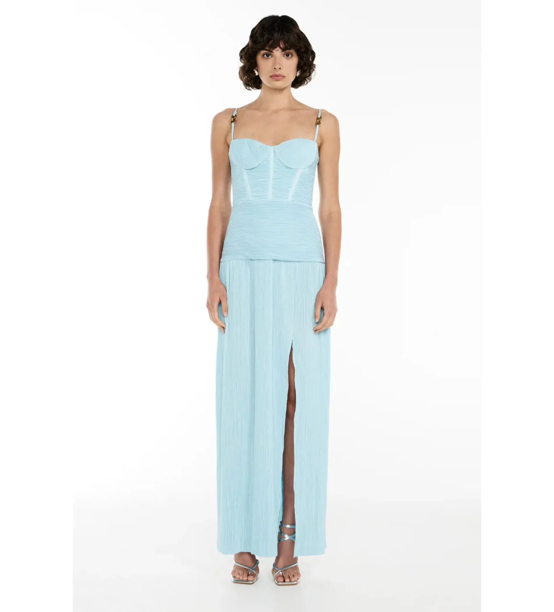 Manning Cartell  Double Time Pleat Dress in  Acqua spritz  Size AU 6 - Image 1