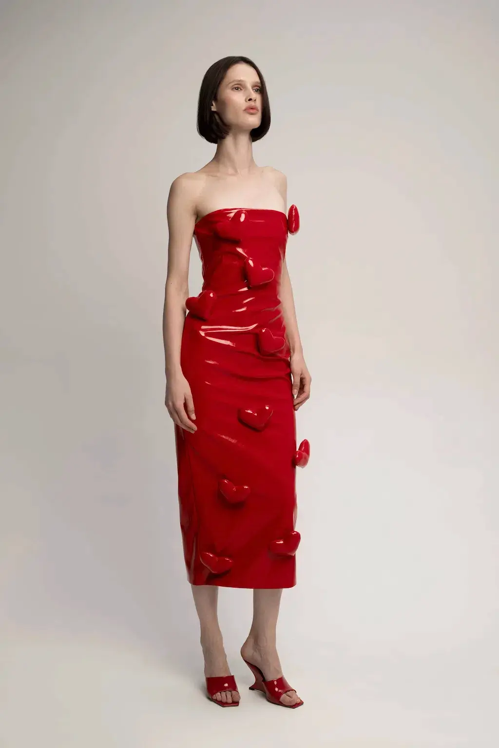 Cult Naked Love Killa Dress in Red Patent Size 8 - Image 1