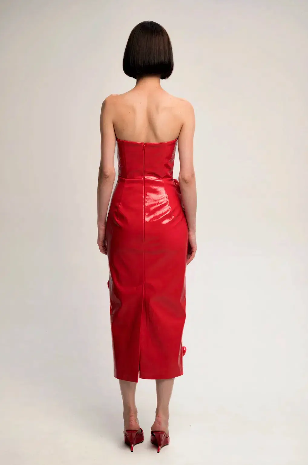 Cult Naked Love Killa Dress in Red Patent Size 8 - Image 2