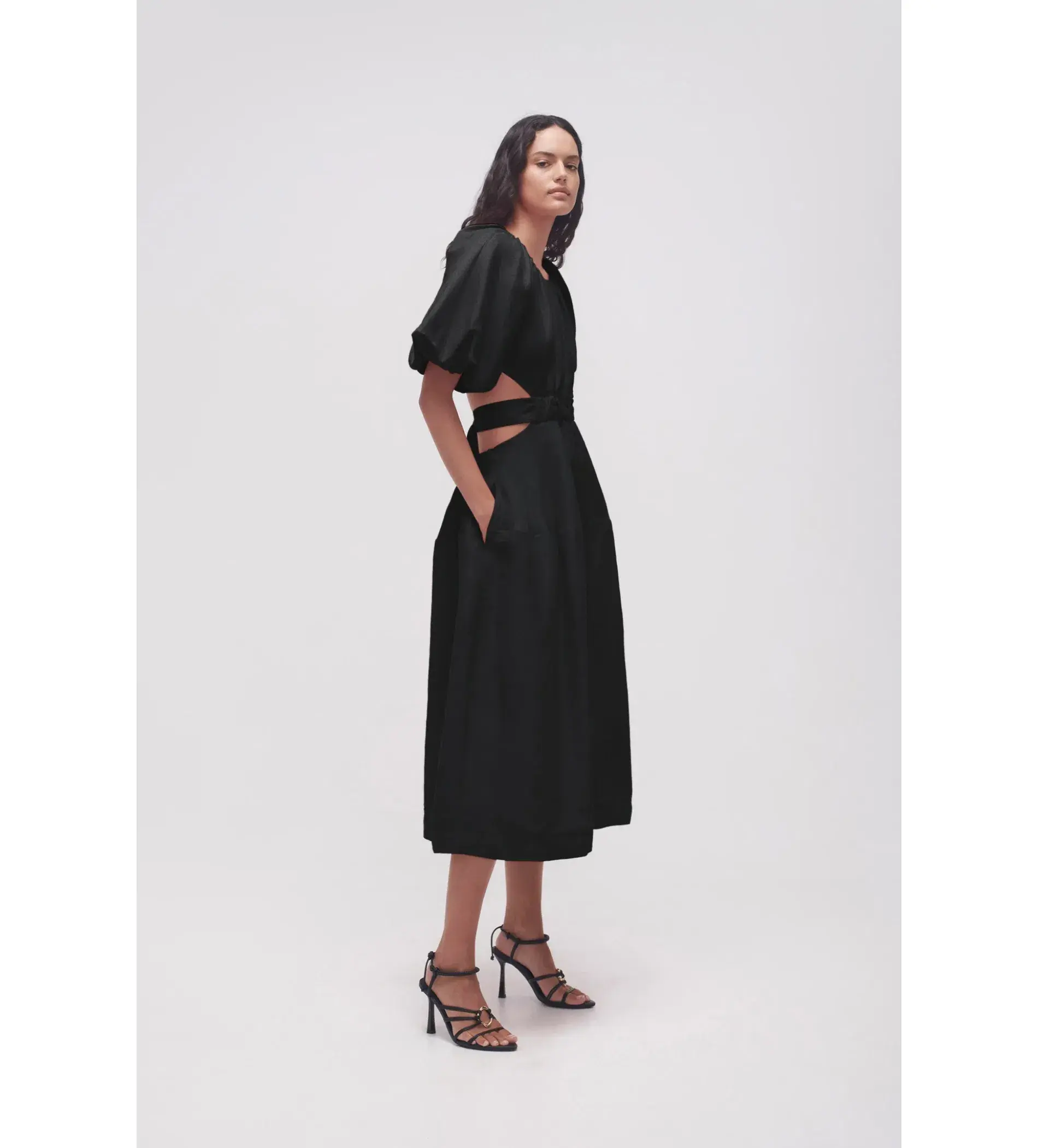 Aje Mimosa Cut Out Midi Dress in Black Size M / AU 10 - Image 2
